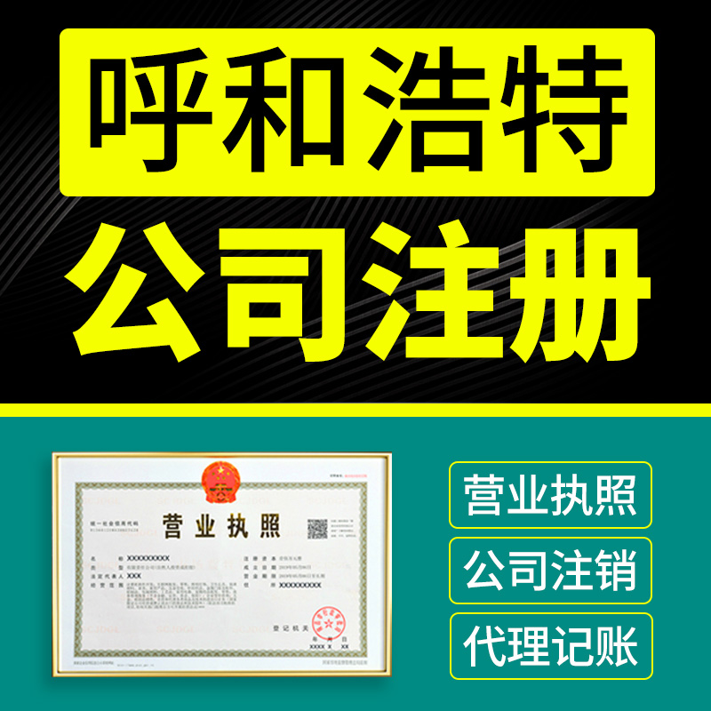 呼和浩特市回民区公司注册代理记账营业执照代办理电商户包办独资