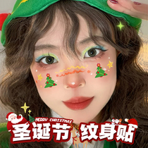 Christmas Sticker Face Sticker Children Face Facial Makeup Decoration Prom Party Night Light Creative Cartoon Tattoo