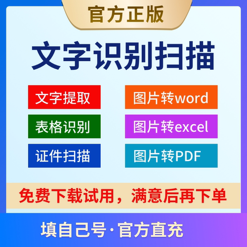 永久扫描王全能宝vip会员高级账户证件扫描文字识别图片转word7天 - 图0
