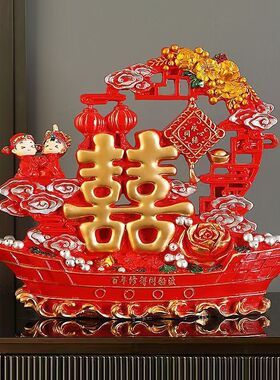 ぃ创意结婚礼物送新娘订婚求婚高档客厅电视柜摆件送闺蜜新婚礼物