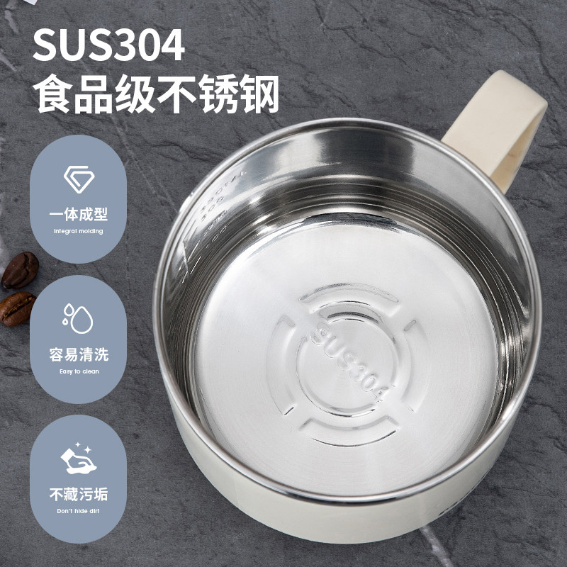 马克杯304不锈钢带盖咖啡杯男女办公泡茶杯高颜值防摔随行喝水杯