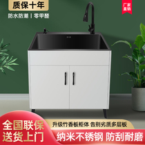 Kitchen Stainless Steel Wash Basin Integrated Cabinet Dishwashing pool Home Easy wash Vegetable Pool Cupboard Single Double Trough Sink Cabinet