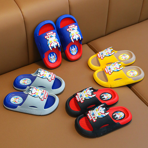 奥特曼拖鞋夏季2023新款男童室内洗澡防水大小中童男孩宝宝凉拖鞋 - 图0