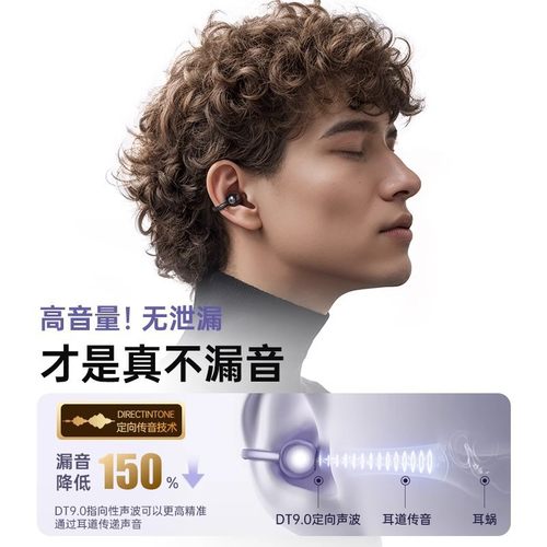 蓝牙耳机2024新款超长续航大电量官方夹耳骨传导不入耳男女士无线 - 图0