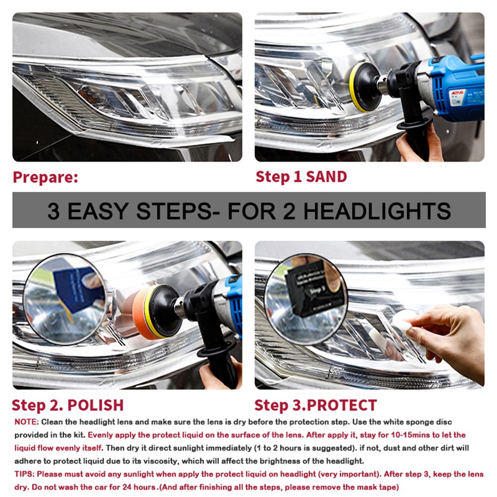 Car Headlamp repair headlight restoration polishing Renewal - 图3