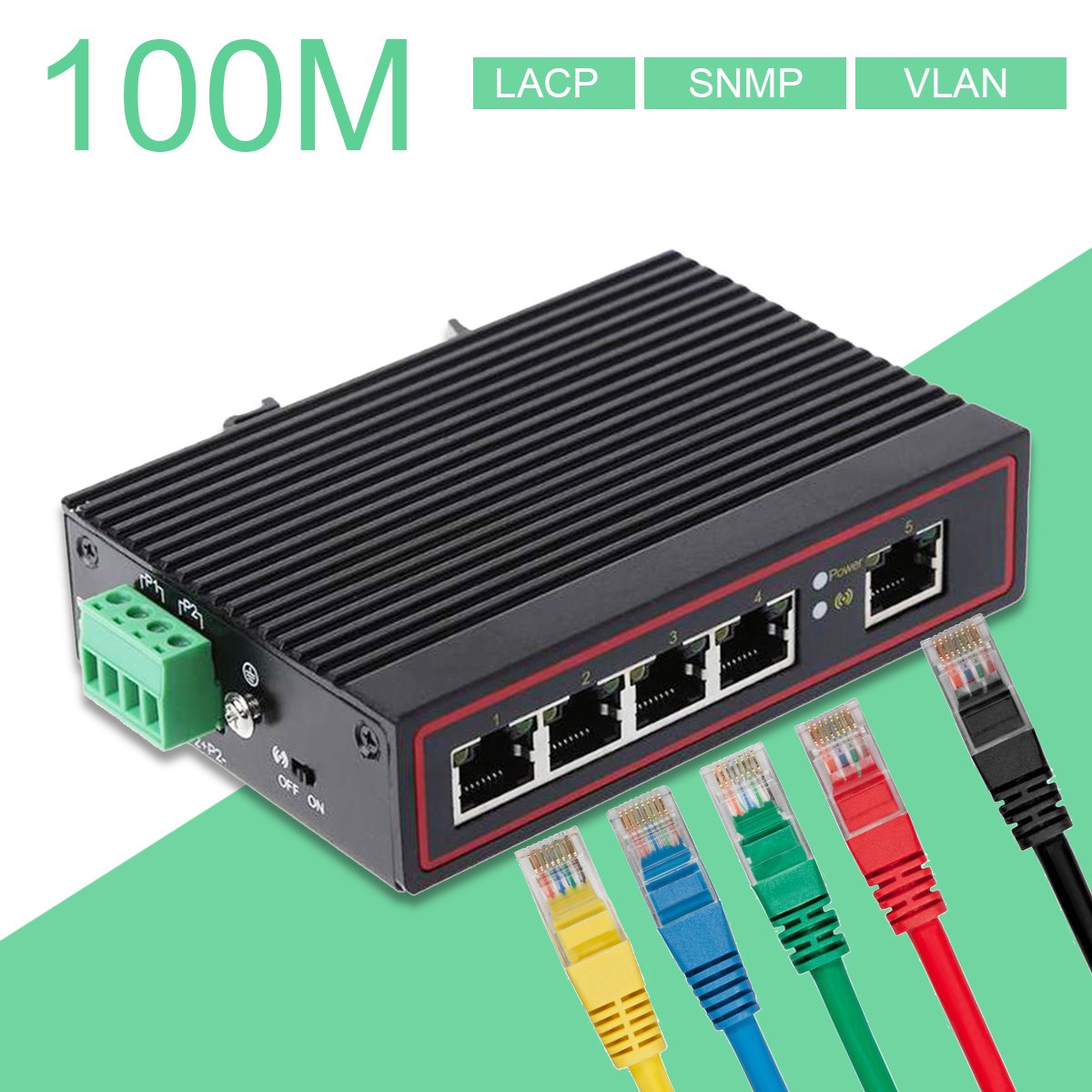 5-Port RJ45 10/100M Ethernet Desktop Switch Hubs Network Lap - 图2
