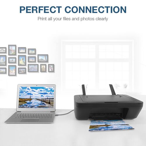 JSAUX Printer Cable USB 2.0 Type A Male to B Male Printer Sc - 图3