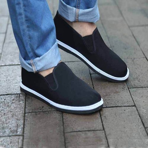 Old Beijing Black Cloth Shoe Man Kung Fu Shoes Canvas Shoe C-图3