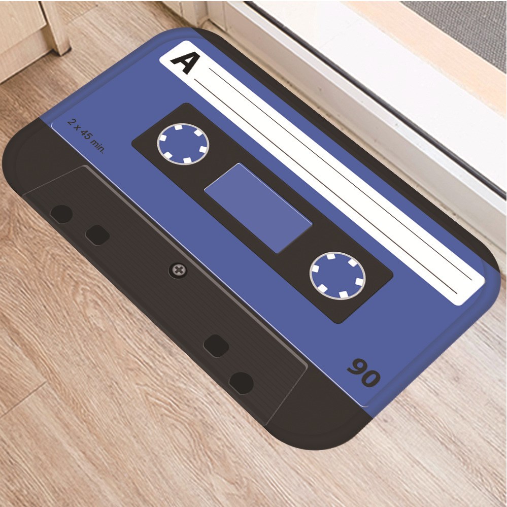 Cassette Tape Mats Anti Slip Floor Carpet Tape Pattern Print - 图1