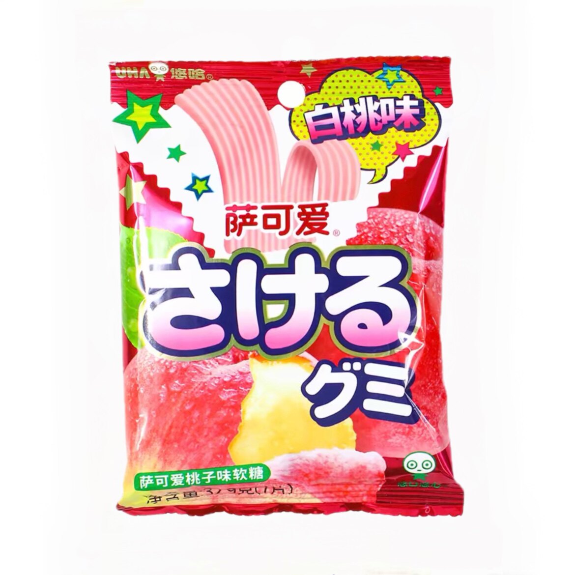 临期特价 日本进口UHA悠哈萨可爱葡萄桃子味软糖32.9g糖果零食,淘宝优惠券,粉丝福利购,淘宝优惠卷