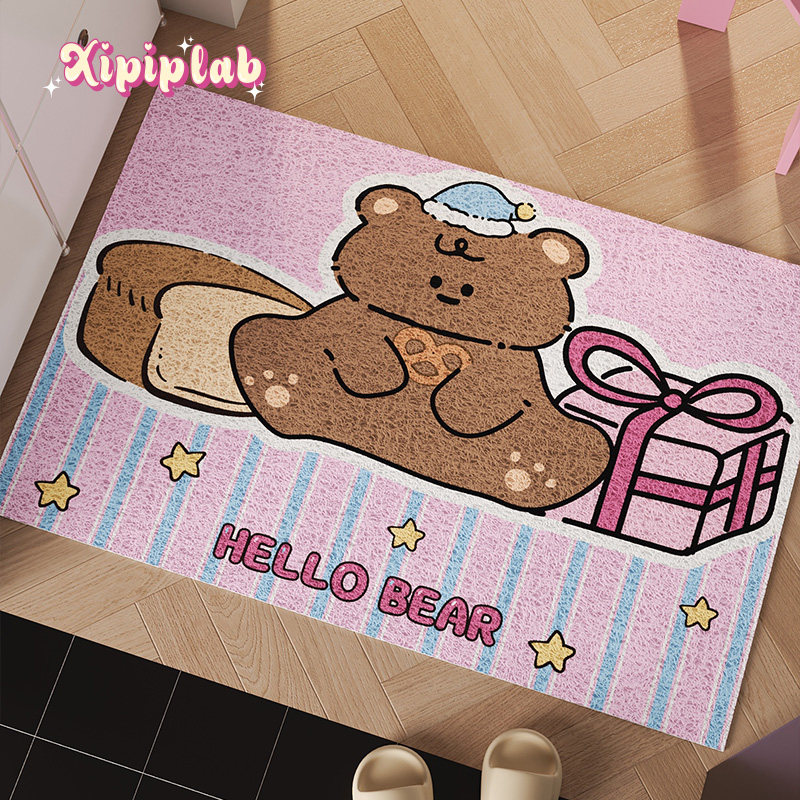 xipiplab可爱卡通少女风丝圈地垫可裁剪玄关入户门垫耐脏耐磨脚垫,淘宝优惠券,粉丝福利购,淘宝优惠卷