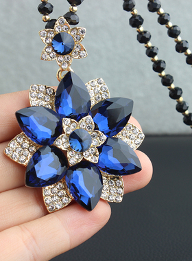 水晶圆珠链女韩版百搭项链