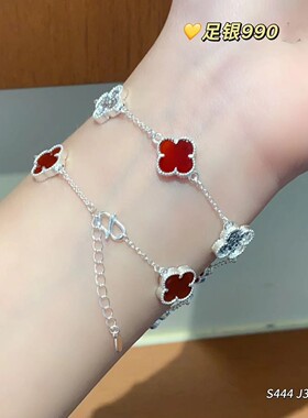 立大福足银990钻花间隔碎