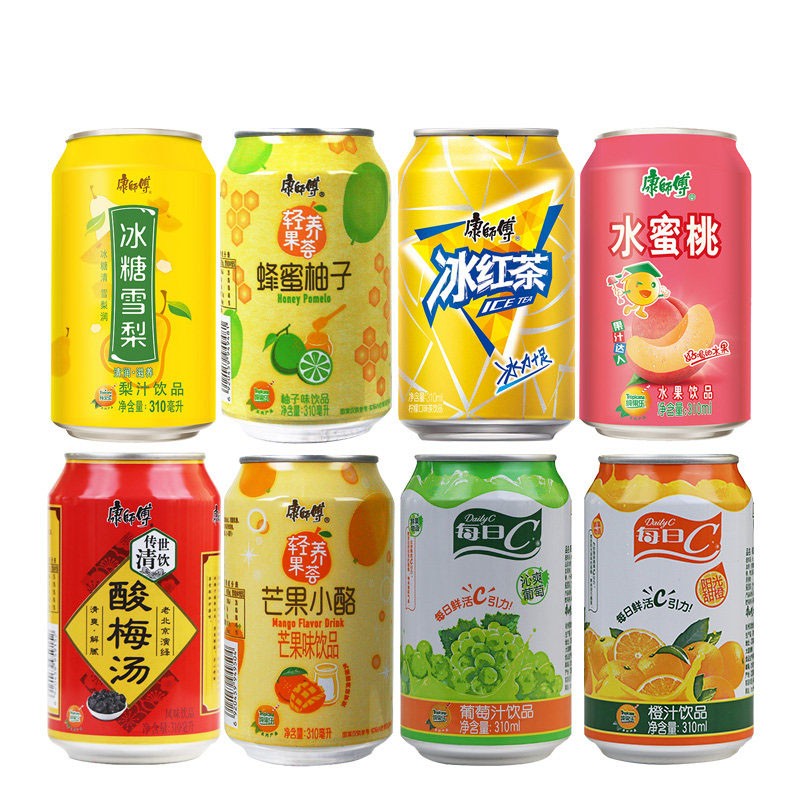 康师傅每日C果汁饮品沁爽水晶葡萄310ml*24瓶整箱葡萄汁饮品拉罐-图3