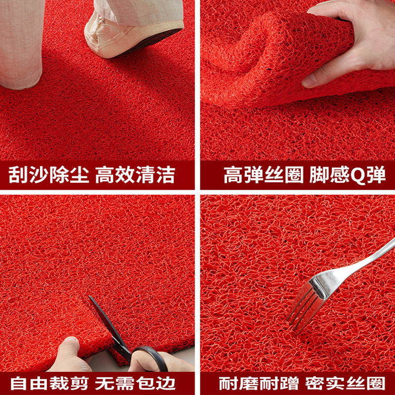 入户门地垫进门门垫大门口丝圈脚垫红色平安防滑地毯家用门口垫子,淘宝优惠券,粉丝福利购,淘宝优惠卷
