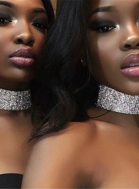 2024欧美外贸速卖通爆时尚夸张束颈项链女A钻项链饰品 Z987