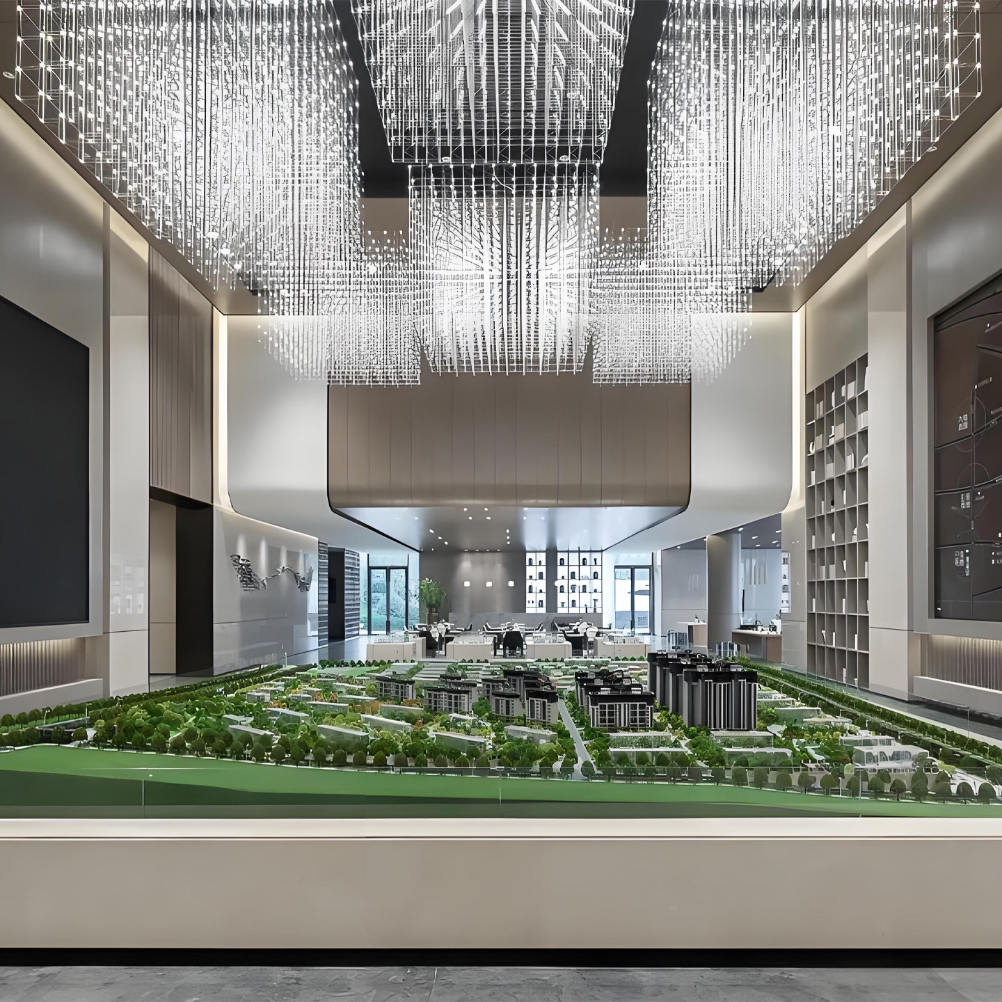 定制售楼部沙盘光立方吊灯酒店大堂满天星装饰灯饰宴会厅工程灯具,淘宝优惠券,粉丝福利购,淘宝优惠卷