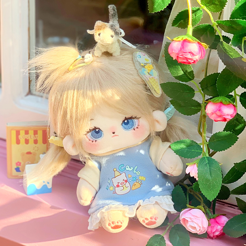 原创可奈造物棉花娃娃20cm25cm长腿裸娃卟偶可爱有骨玩偶开学礼物 - 图0