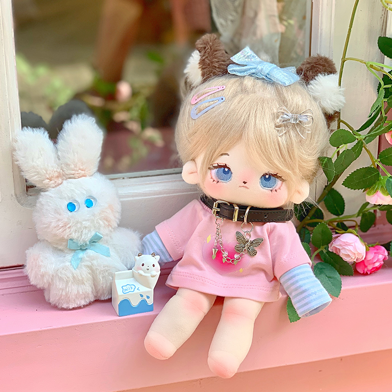 原创可奈造物棉花娃娃20cm25cm长腿裸娃卟偶可爱有骨玩偶开学礼物 - 图1