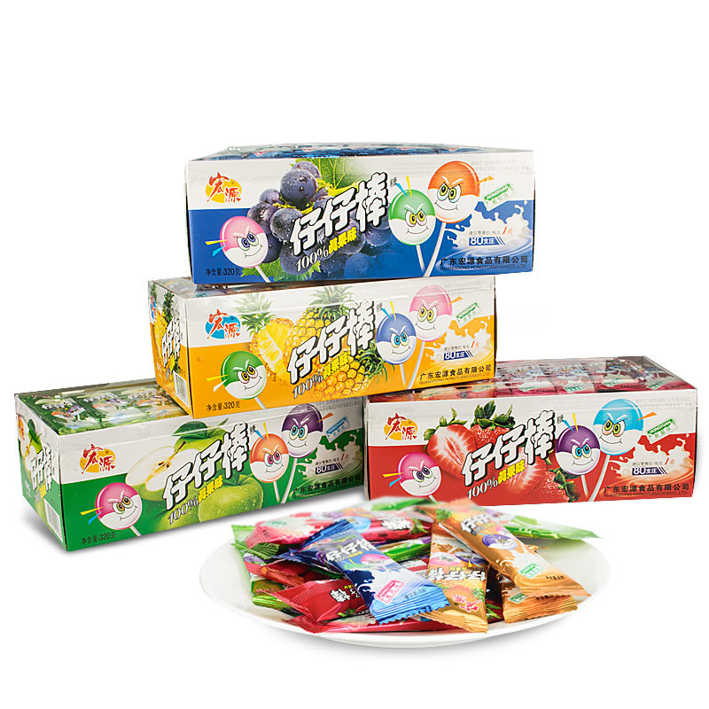 宏源仔仔棒80支棒棒糖果混合口味水果味糖儿童网红爆款整箱批发,淘宝优惠券,粉丝福利购,淘宝优惠卷