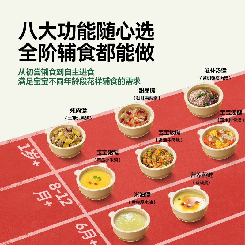 一刻间微压电炖锅小型宝宝专用米油辅食锅煲汤煮粥陶瓷电炖盅婴儿,淘宝优惠券,粉丝福利购,淘宝优惠卷