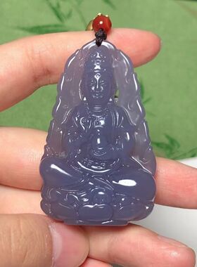 和田色玉色米黄玉镂空雕刻观音菩萨平安牌吊坠双面平安工艺品玉石