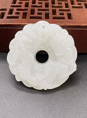 天然玉青白玉貔貅玉佩吊坠男女款颈饰挂件项链招财玉貔貅挂饰挂坠