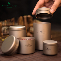 Mandatory Pure Titanium Mini Travel Tea Leaf Pot Portable Pu-erh Carry-on Small Number Tea Box Storage Tank Large Number Jar