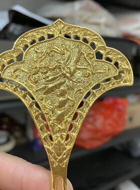 复刻唐代供养人唐风发钗敦煌飞天纹古风发钗一对头饰发簪花冠汉服