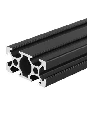 Black 300mm Length Anodized 2040 T-Slot Aluminum Profiles Ex