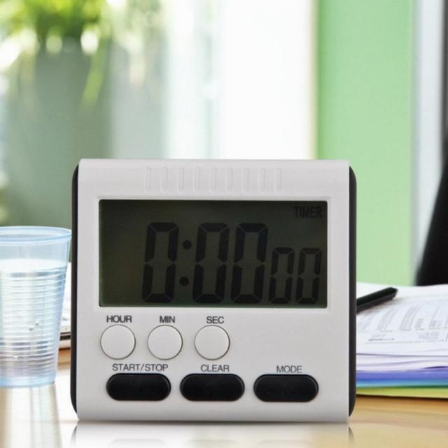 Multifunctional Black Kitchen Timer Alarm Clock Home Cooking-图0