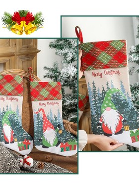 2021 New Christmas Socks Candy Kids Gift Bag Decoration Rudo