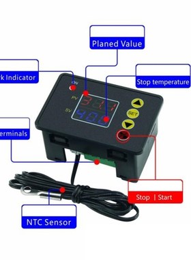 Digital Thermostat DC 12V 24V AC 110V 220V Temperature Contr