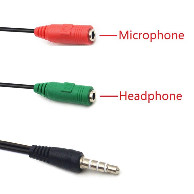 3.5mm Headset Adapter Splitter Y Audio 2  to 1  for Laptop P - 图1