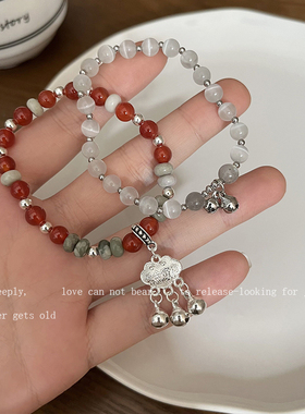 新中式平安锁复古铃铛闺蜜手饰品