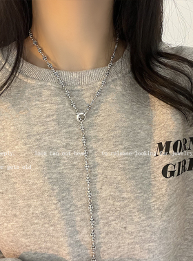 十字架流苏加长情侣百搭毛衣链