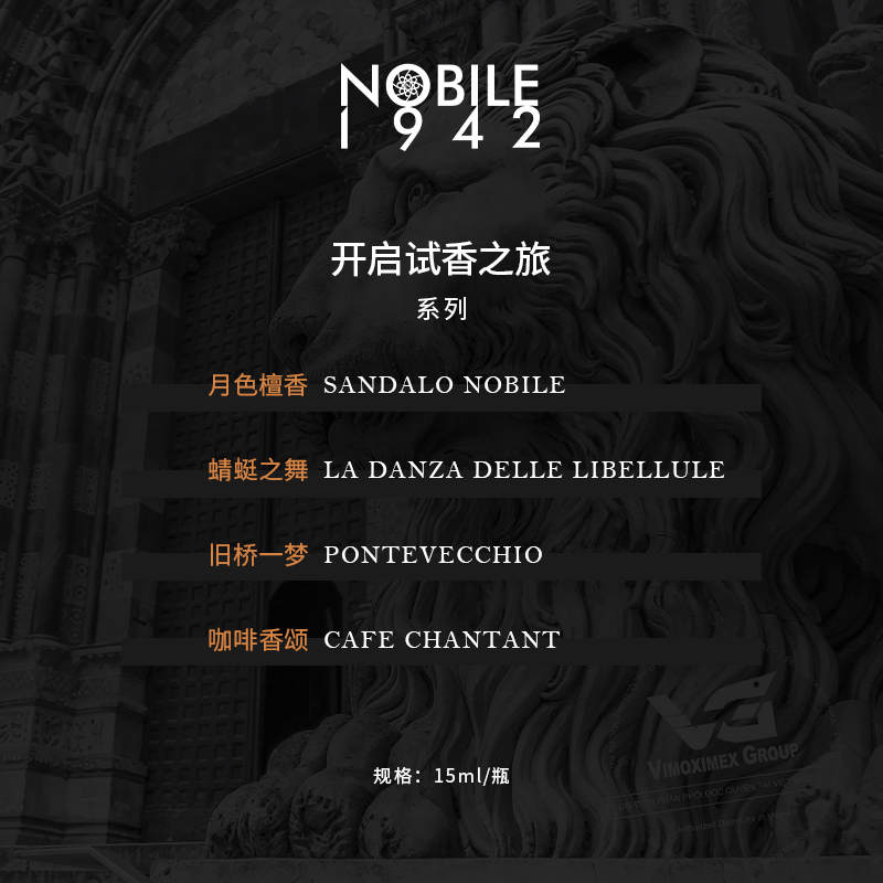 Nobile 1942香水组合15ml/瓶木质檀香香水EDP旅行装高定香氛工匠 - 图1