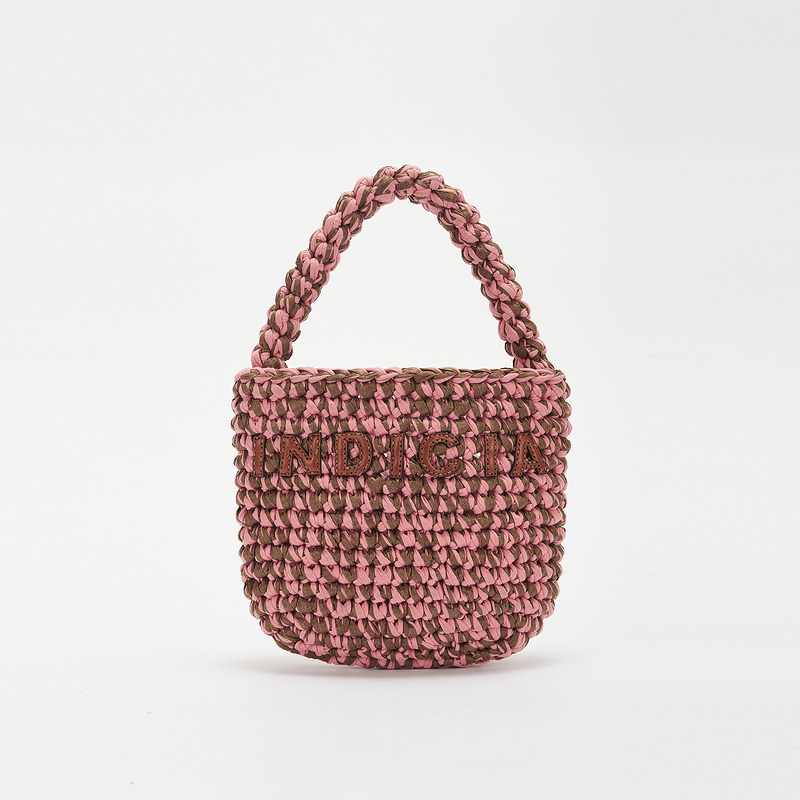 indicia&田园度假风拉菲草手提编织包中号菜篮子水桶包BF2A6BP157,淘宝优惠券,粉丝福利购,淘宝优惠卷