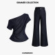 ເທິງບ່າທີ່ຜ່ອນຄາຍແລະຊຸດ jeans
