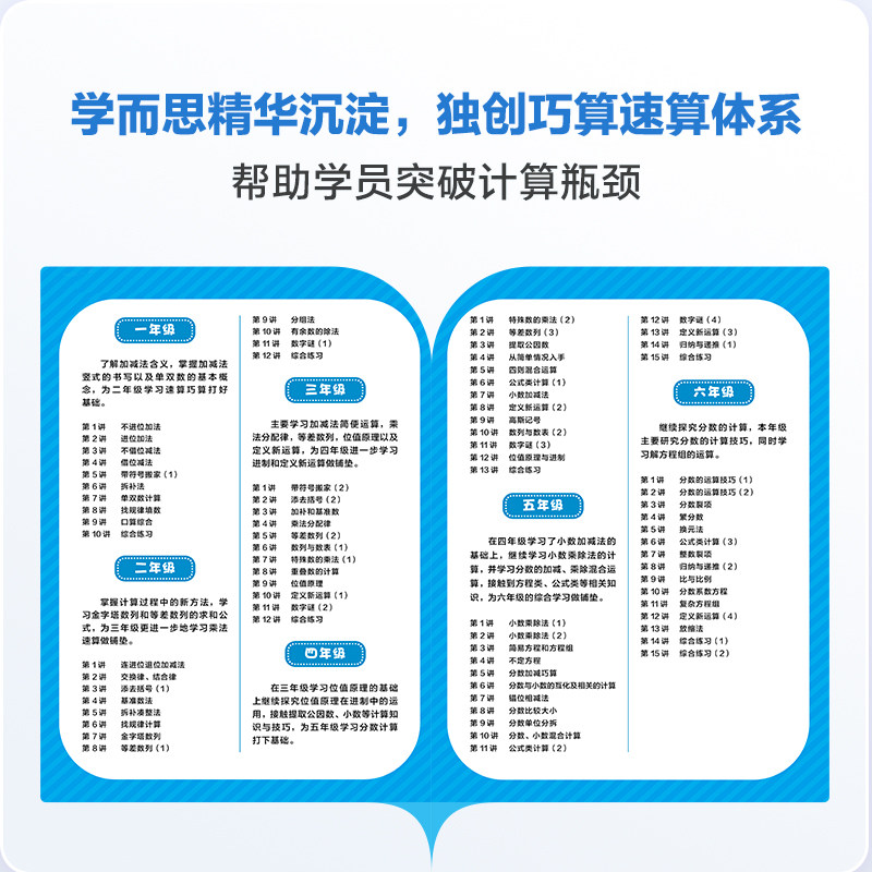 学而思秘籍小学数学计算应用题专项突破教程练习册一二三四五六年级上下全一册计算技巧拓展应用题专项强化训练大全同步辅导资料书 - 图0