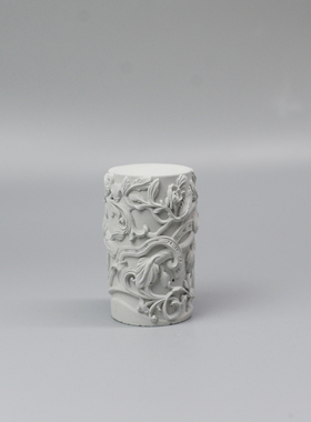 混凝土摆件 浮雕柱 水泥工艺品 造景桌面摆件摄影道具扩香石FZ351