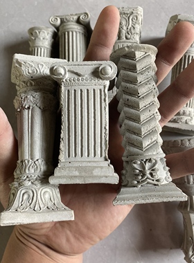 瑕疵残次品处理 混凝土罗马柱摆件废墟造境战损复古欧式装饰品