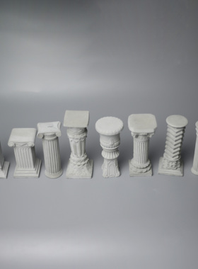 罗马柱组合 清水混凝土摆件桌面装饰造景建筑欧式废墟工艺品