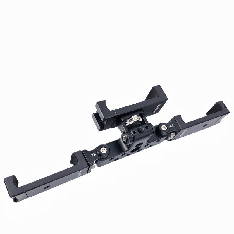 金属三机位座手机直播支架转接头单反相机三脚架多机位配件可调角度铝合金云台通用拓展魔术手麦克风补光灯 - 图0