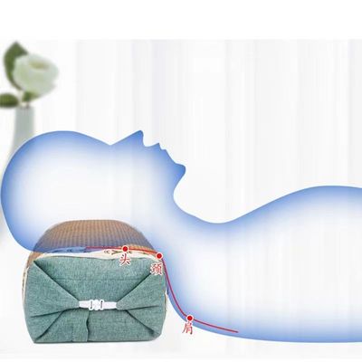 凉席艾草枕头家用护颈清爽宫廷枕助睡眠艾灸枕夏凉艾叶枕头