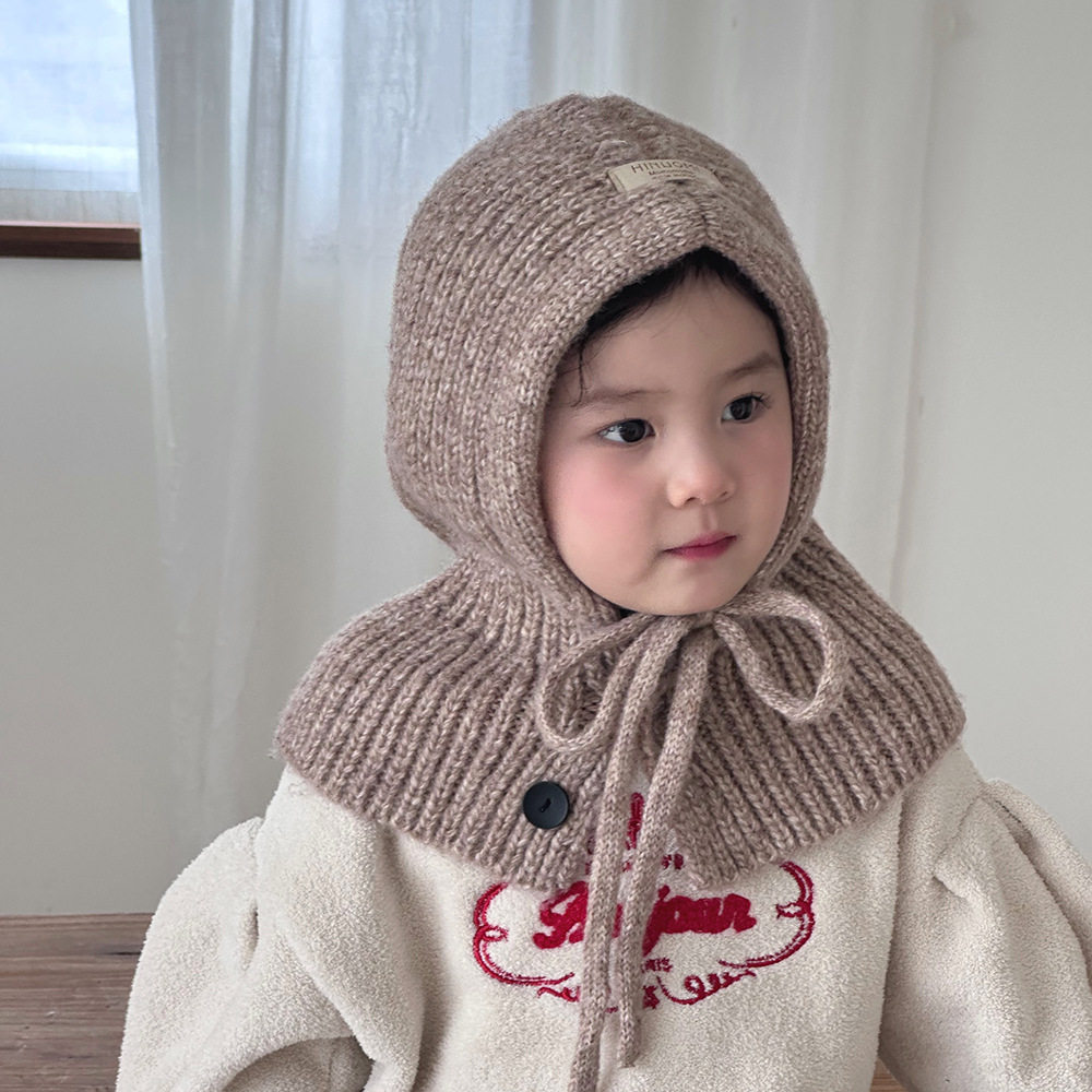 秋冬儿童帽子围脖一体保暖女童小红帽针织护耳韩版新年圣诞毛线帽,淘宝优惠券,粉丝福利购,淘宝优惠卷