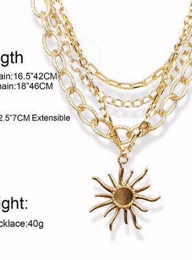 极速。Accessories temperament sunflower Jpendant multi-layer