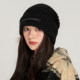 Winter large head circumference knitted woolen hat for women with ear protection and warmth