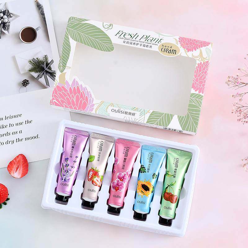 欧丽丝花香护手霜套装礼盒保湿套盒 mcdiaoc精油烧杯