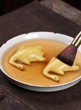 手工紫砂创意解压变色烤鸭桌面摆件卡通书房办公室造景装饰工艺品